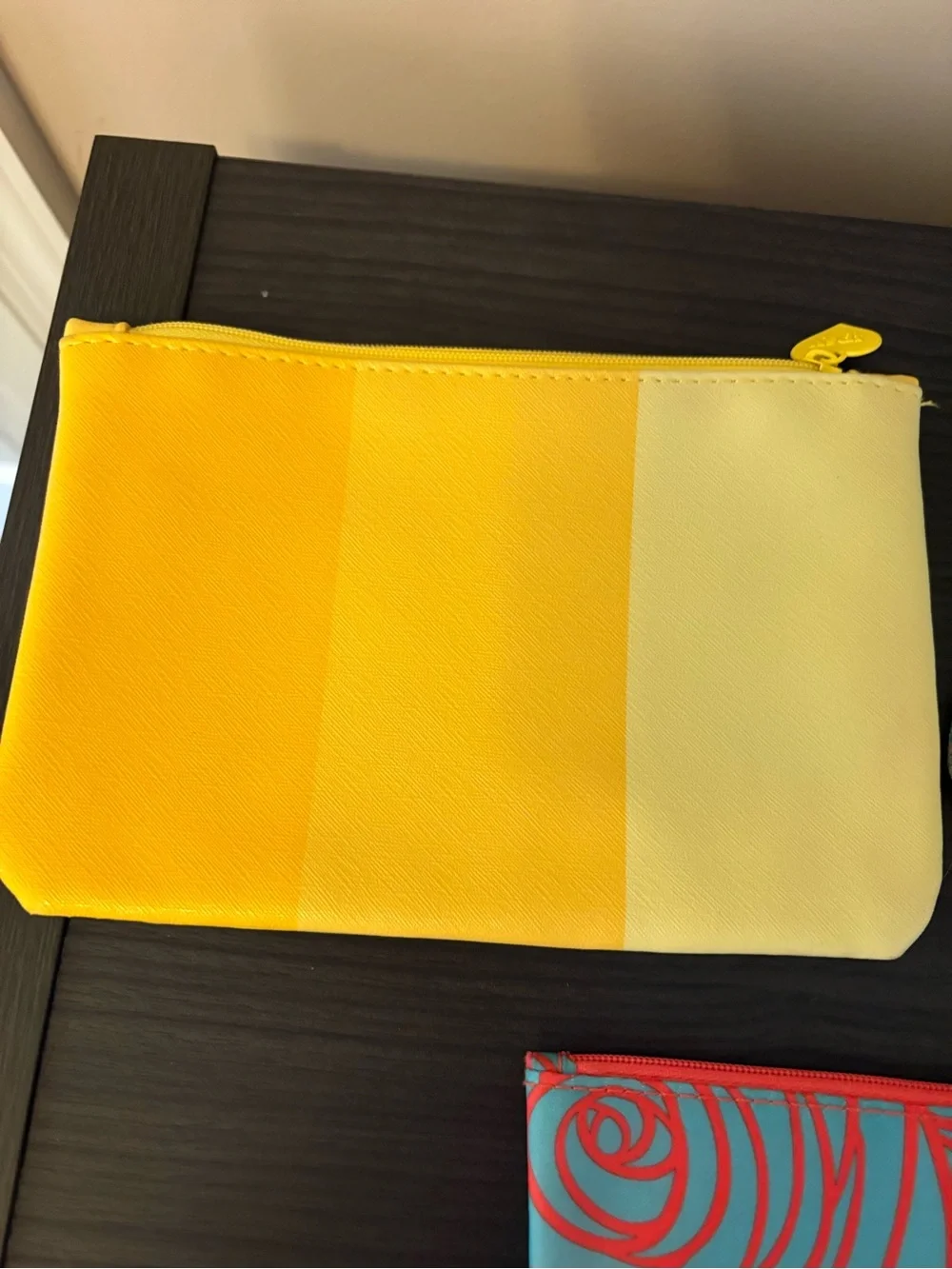 ipsy Colorful Trio Cosmetic Pouch Set – Yellow, Turquoise, Teal & Coral Accents
